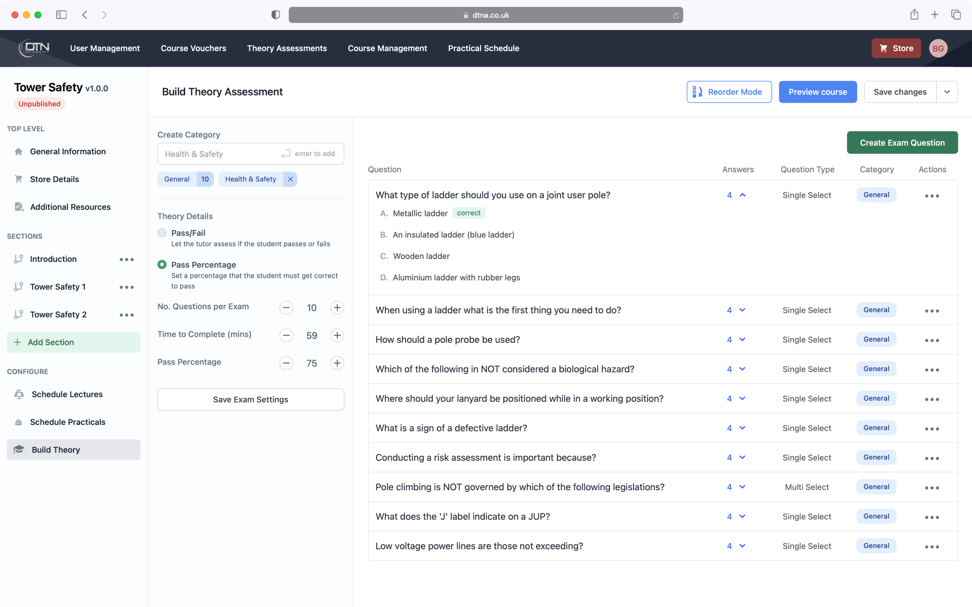 Customer profile user interface