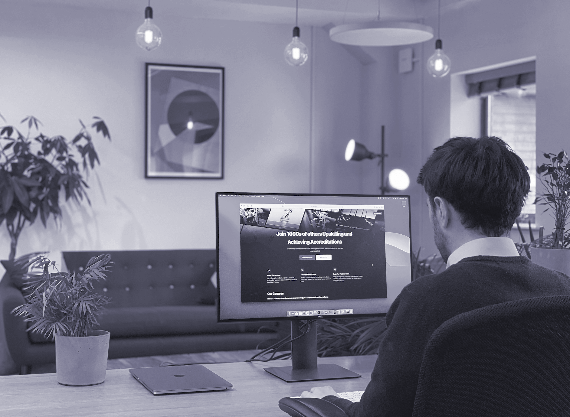 People working on laptops